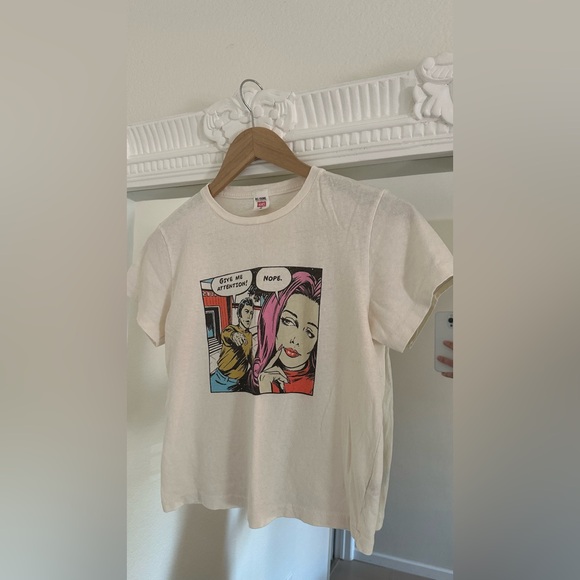 Re/Done White Graphic Tee with Pop Art Design - Picture 3 of 4